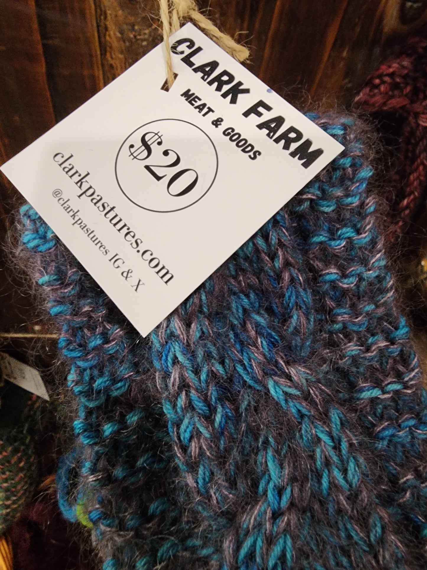 Blue Braided Cable Headband