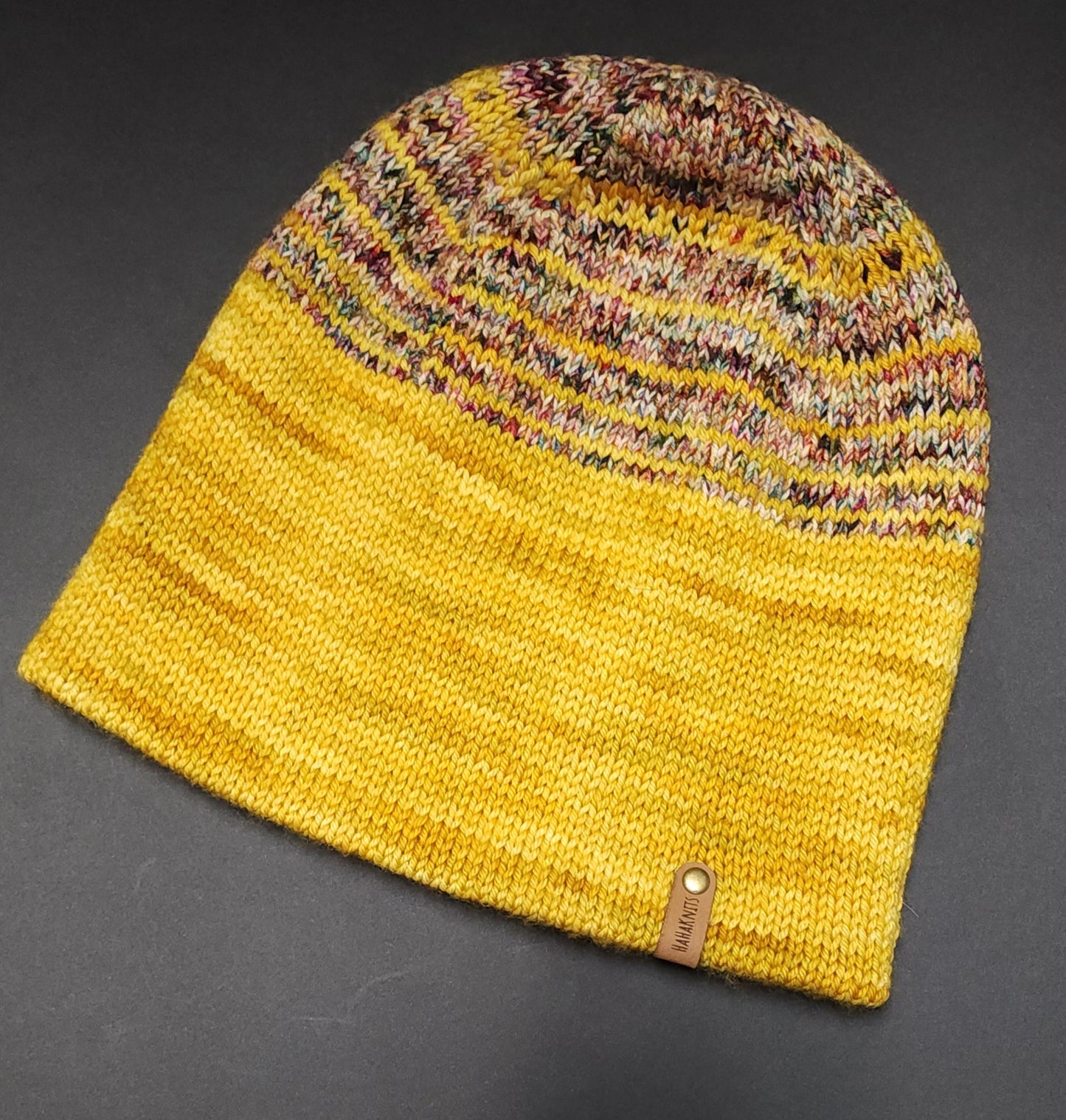 Knit Wool Double Layer Mustard Yellow Ski Hat