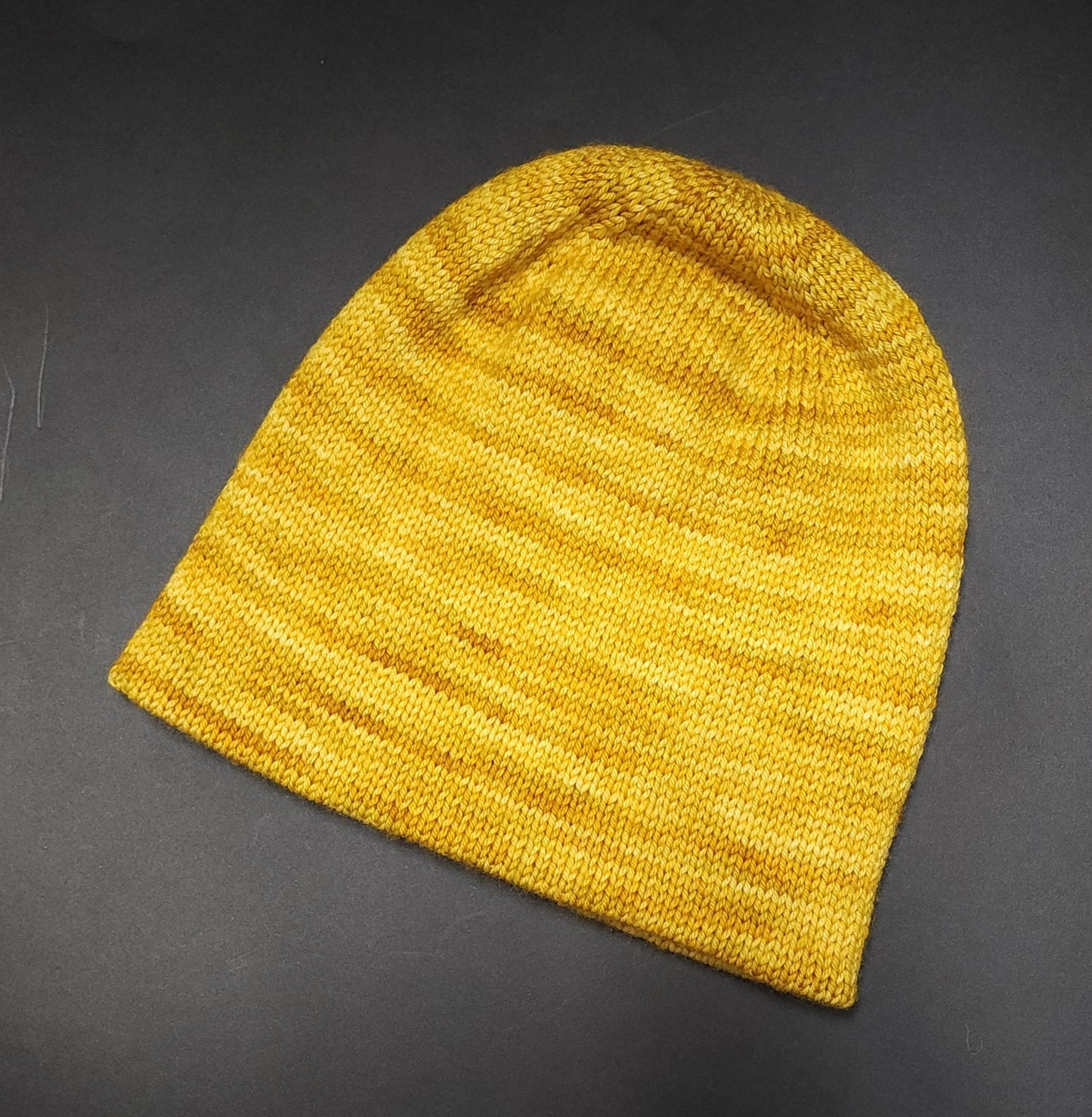 Knit Wool Double Layer Mustard Yellow Ski Hat