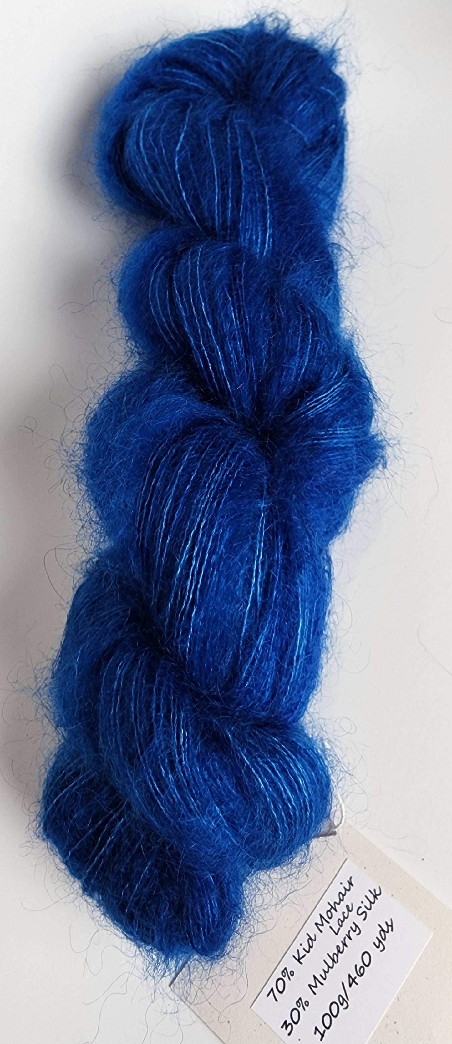 Sapphire Blue Mohair & Silk Yarn