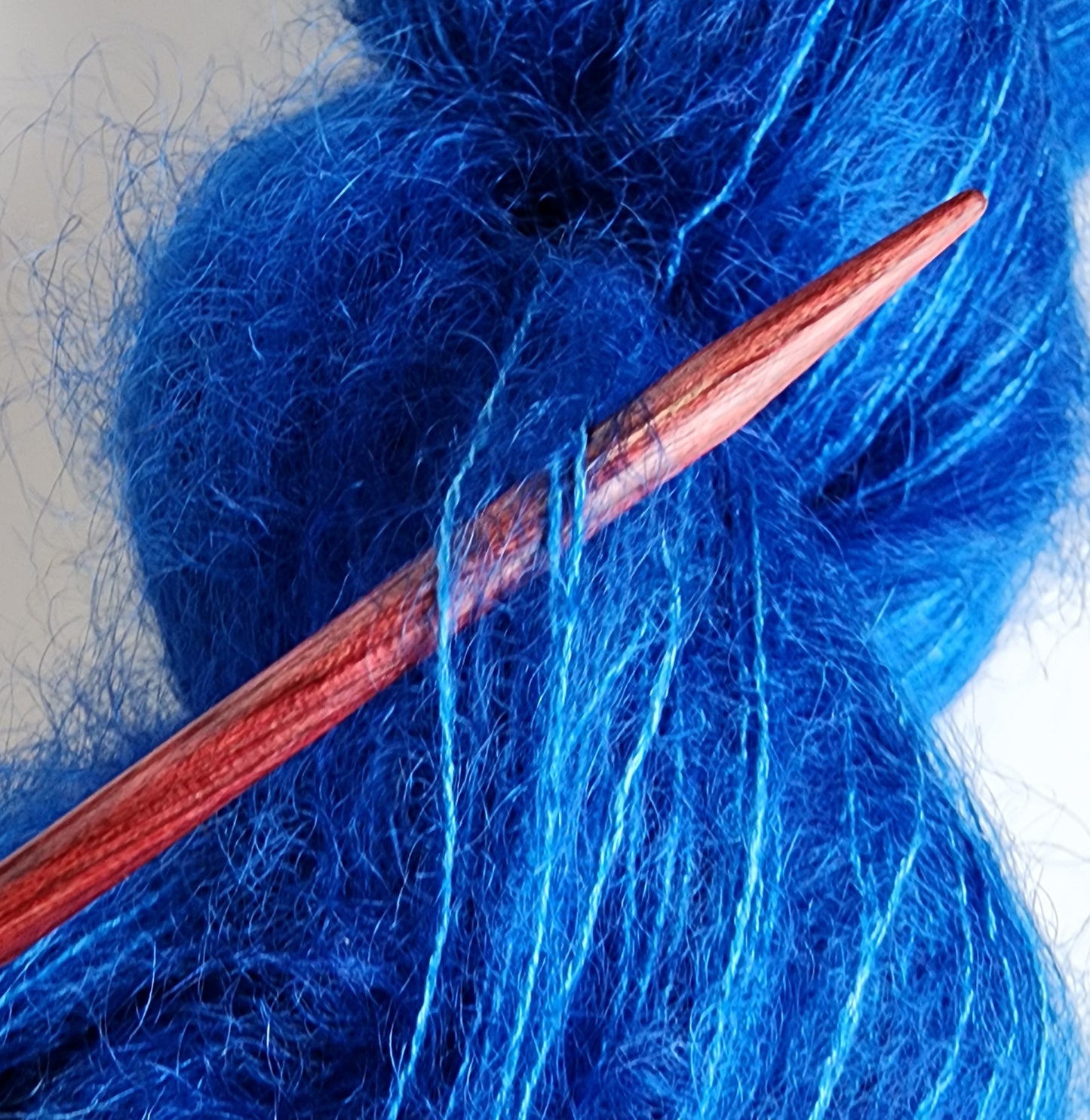 Sapphire Blue Mohair & Silk Yarn