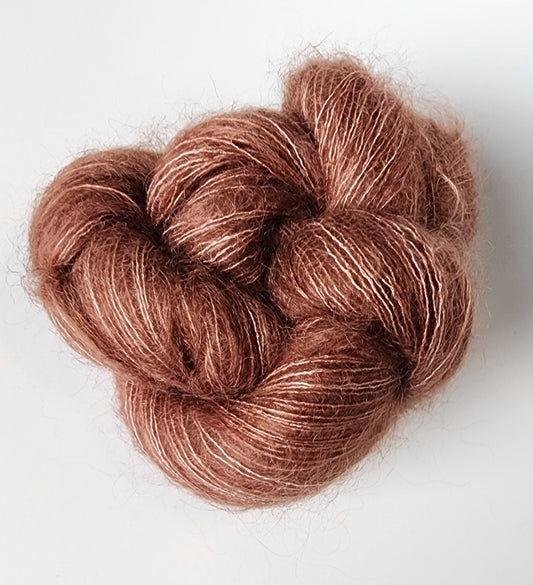 Light Brown Mohair & Silk Yarn