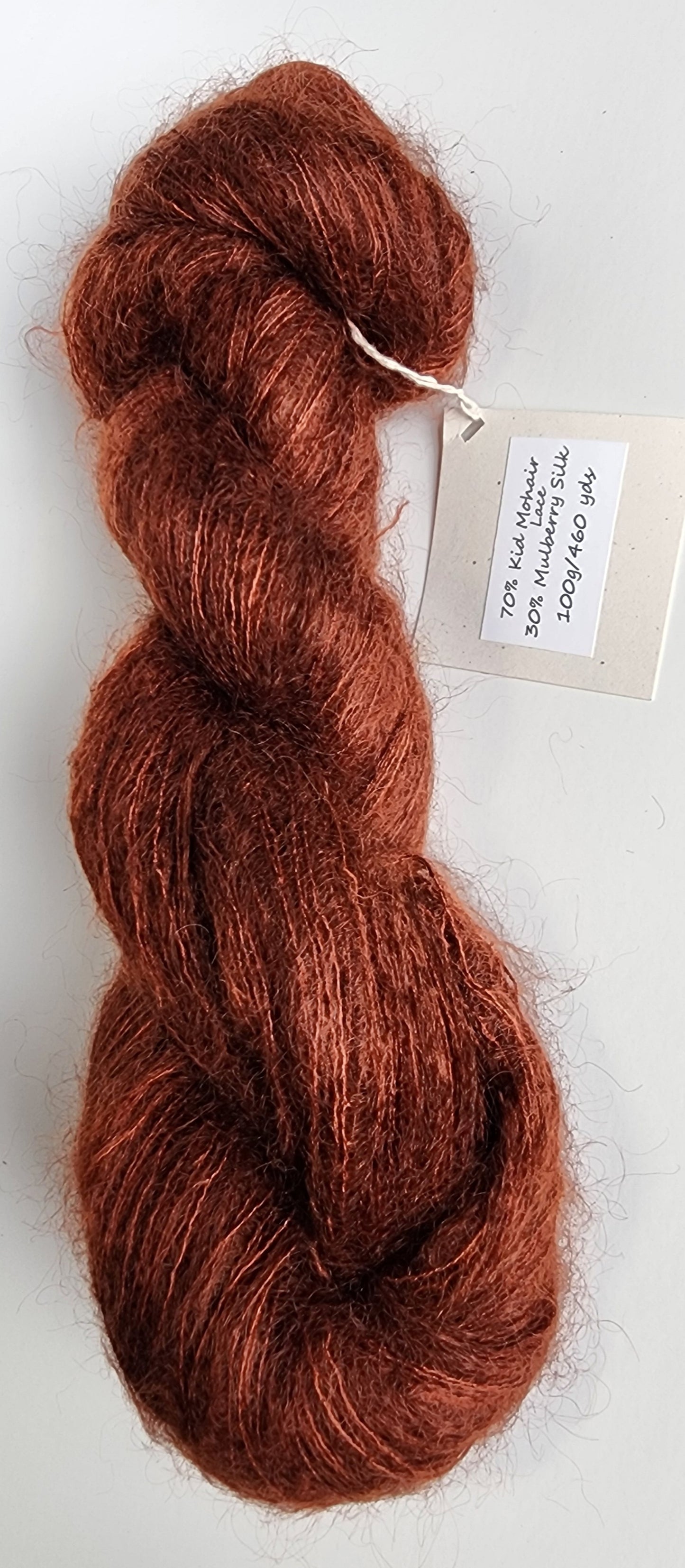 Chestnut Brown Mohair & Silk Yarn