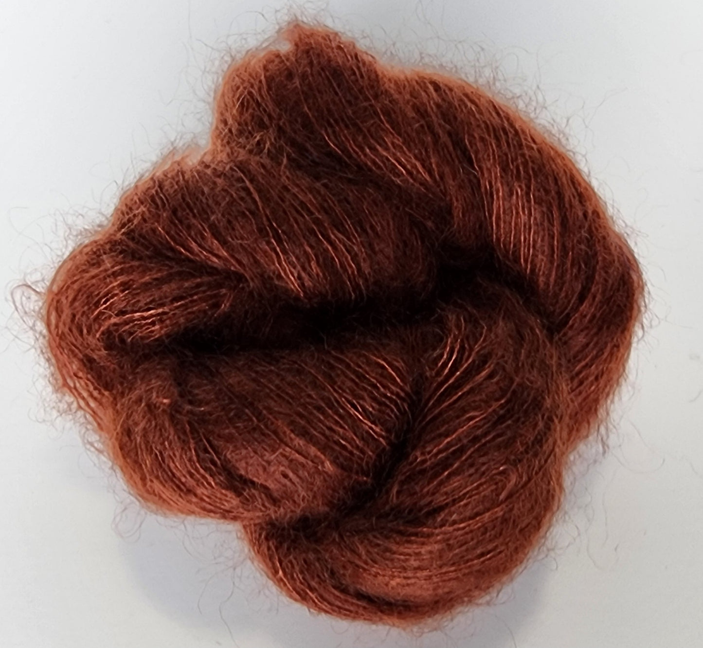 Chestnut Brown Mohair & Silk Yarn