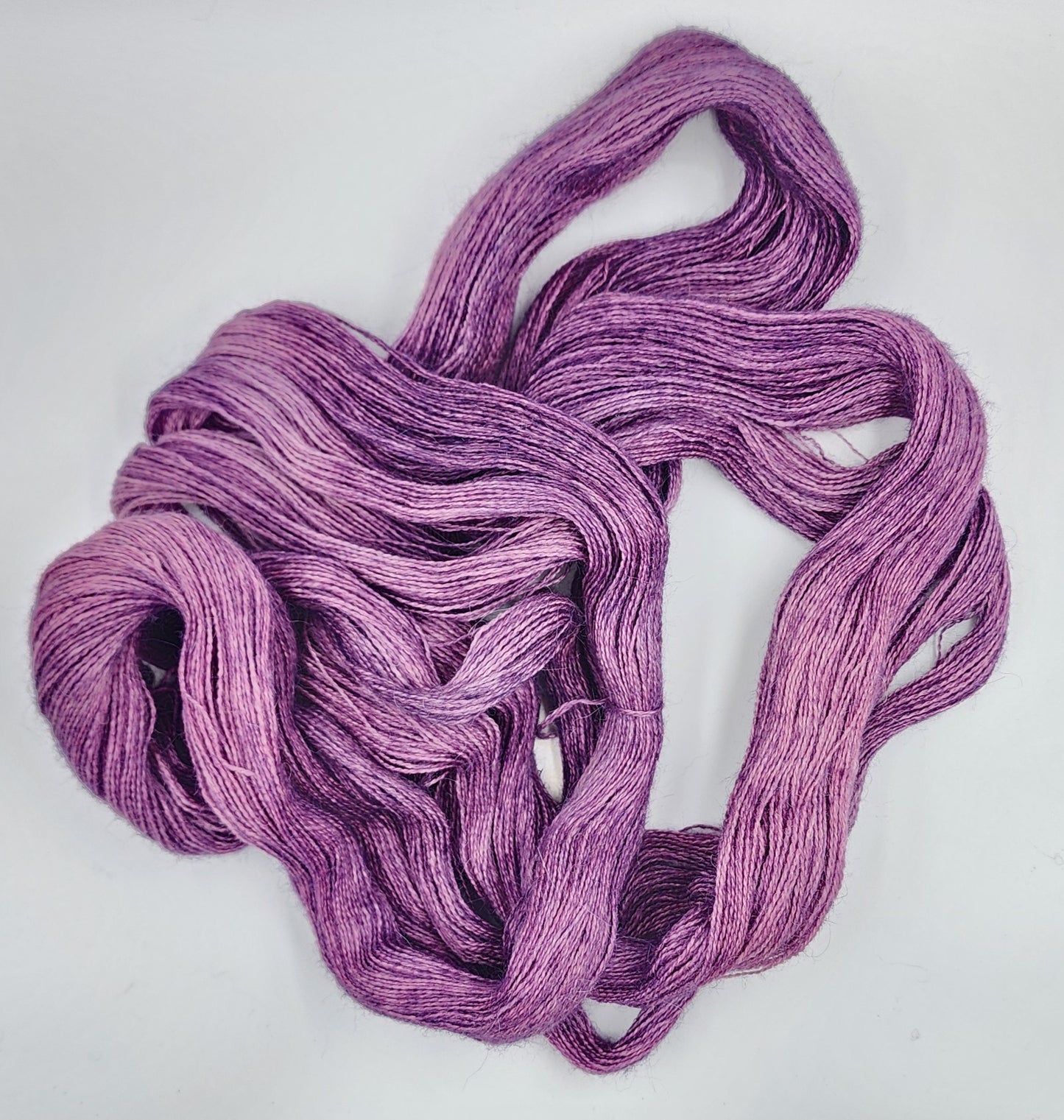 Purple Lace Weight Yarn Wool Alpaca Blend Yarn