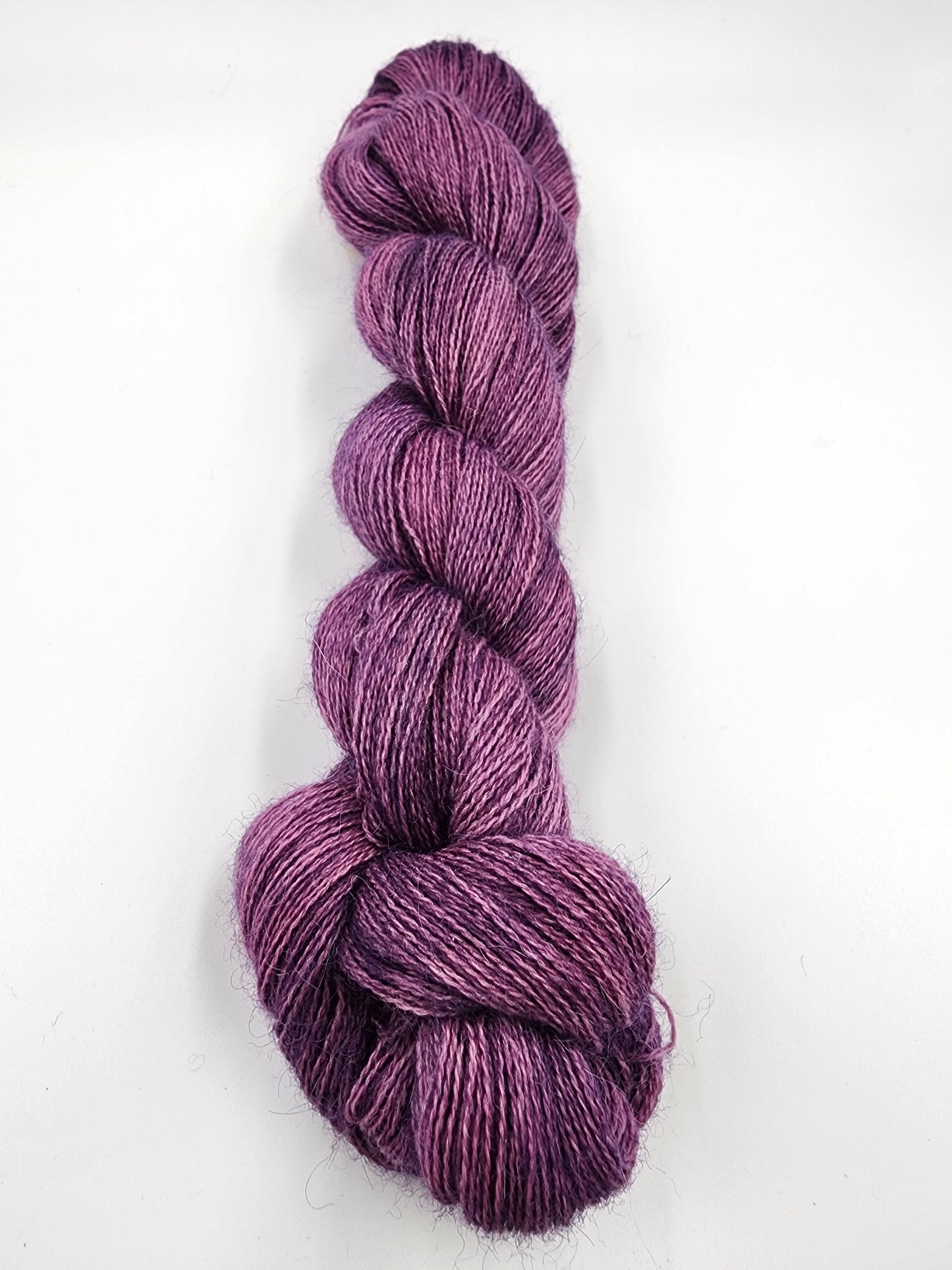 Purple Lace Weight Yarn Wool Alpaca Blend Yarn