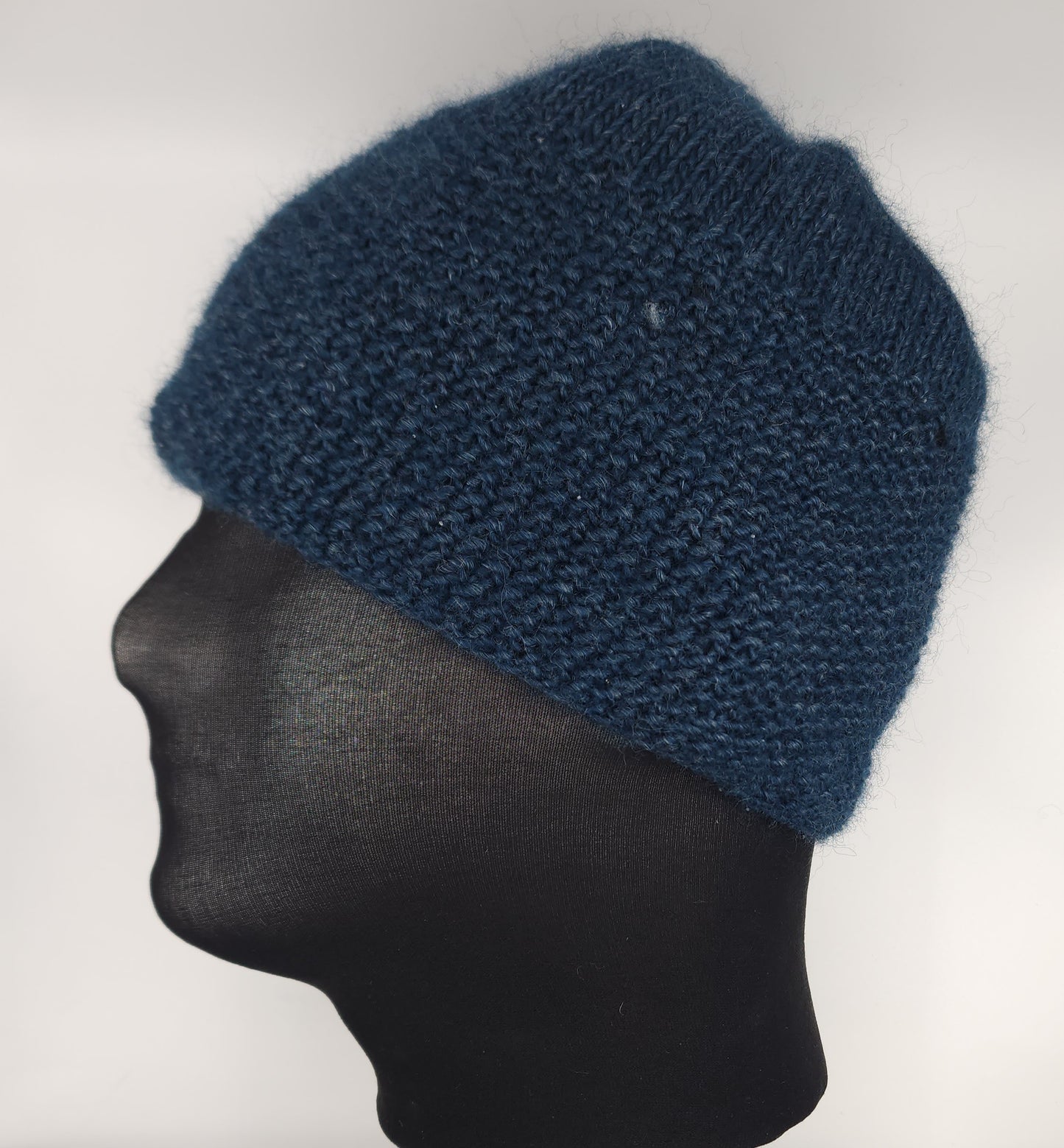 Dark Teal Knit Beanie Hat Knit Lined