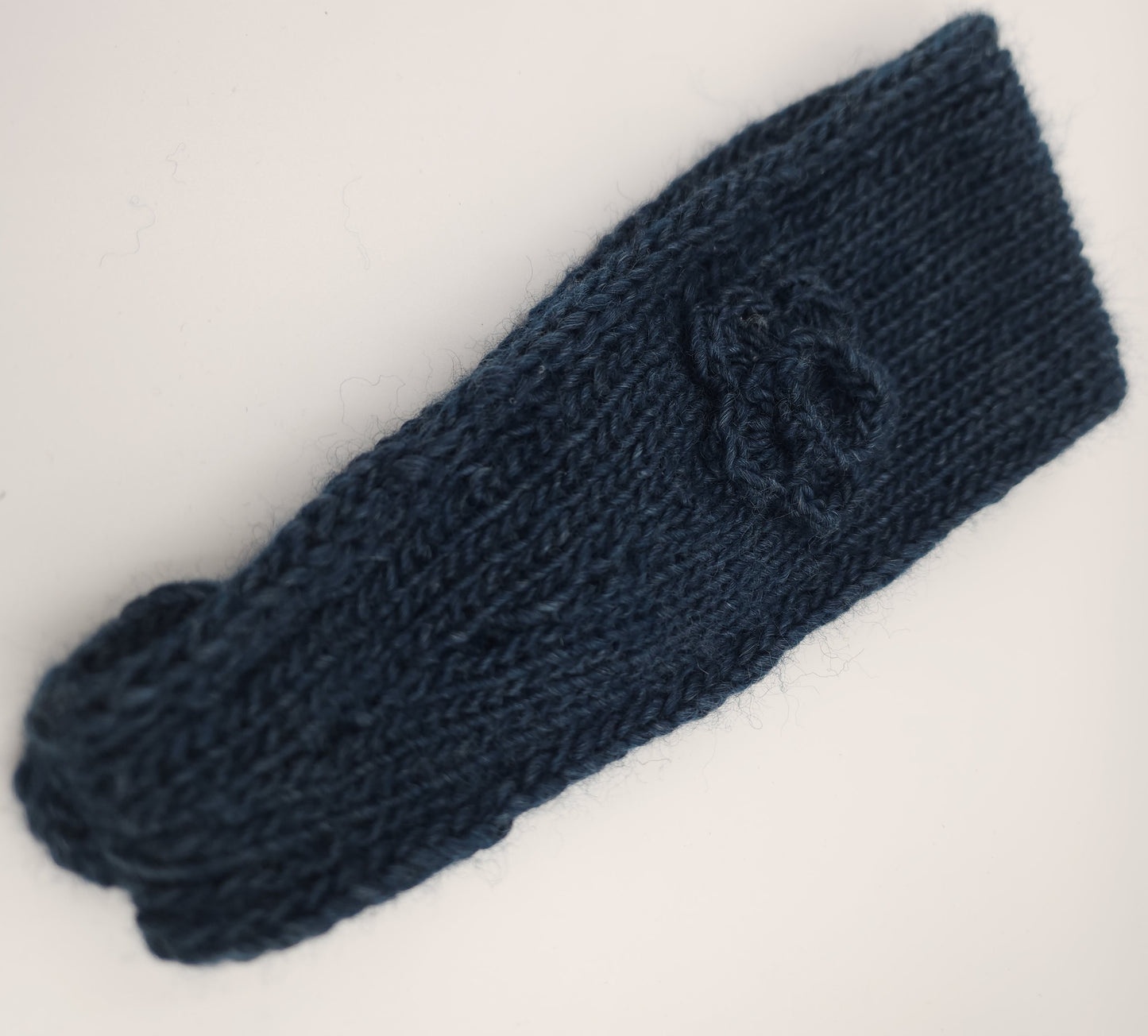 Dark Teal Ear Warmer Head Band Wool & Nettle Lined