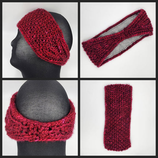 Maroon Ear Warmer Head Band