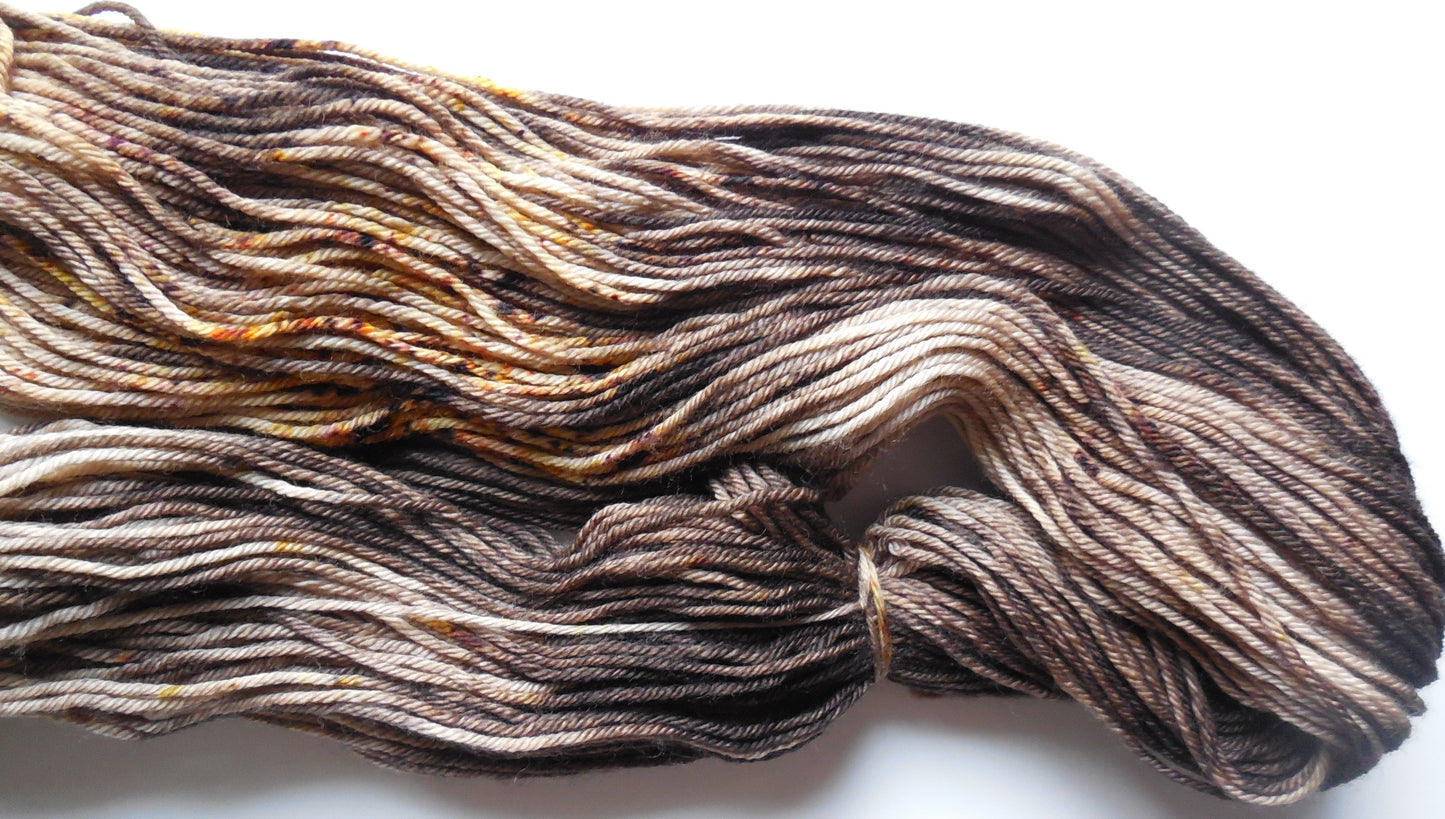 Chestnut Speckled Variegated Wool Yarn