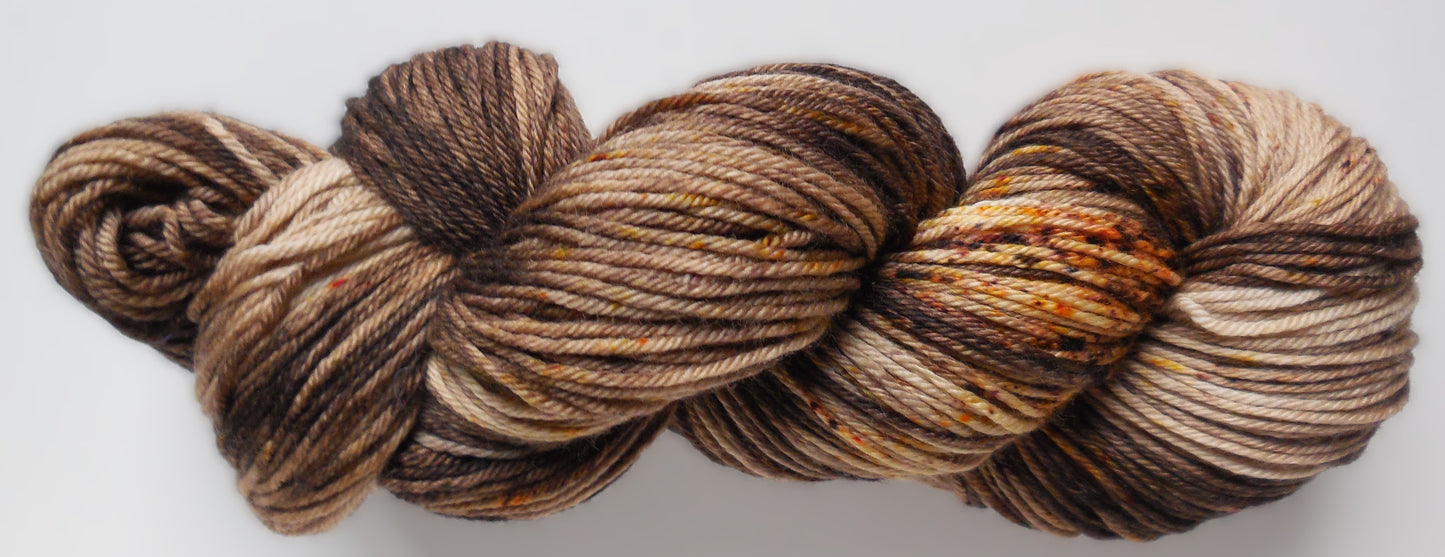 Chestnut Speckled Variegated Wool Yarn