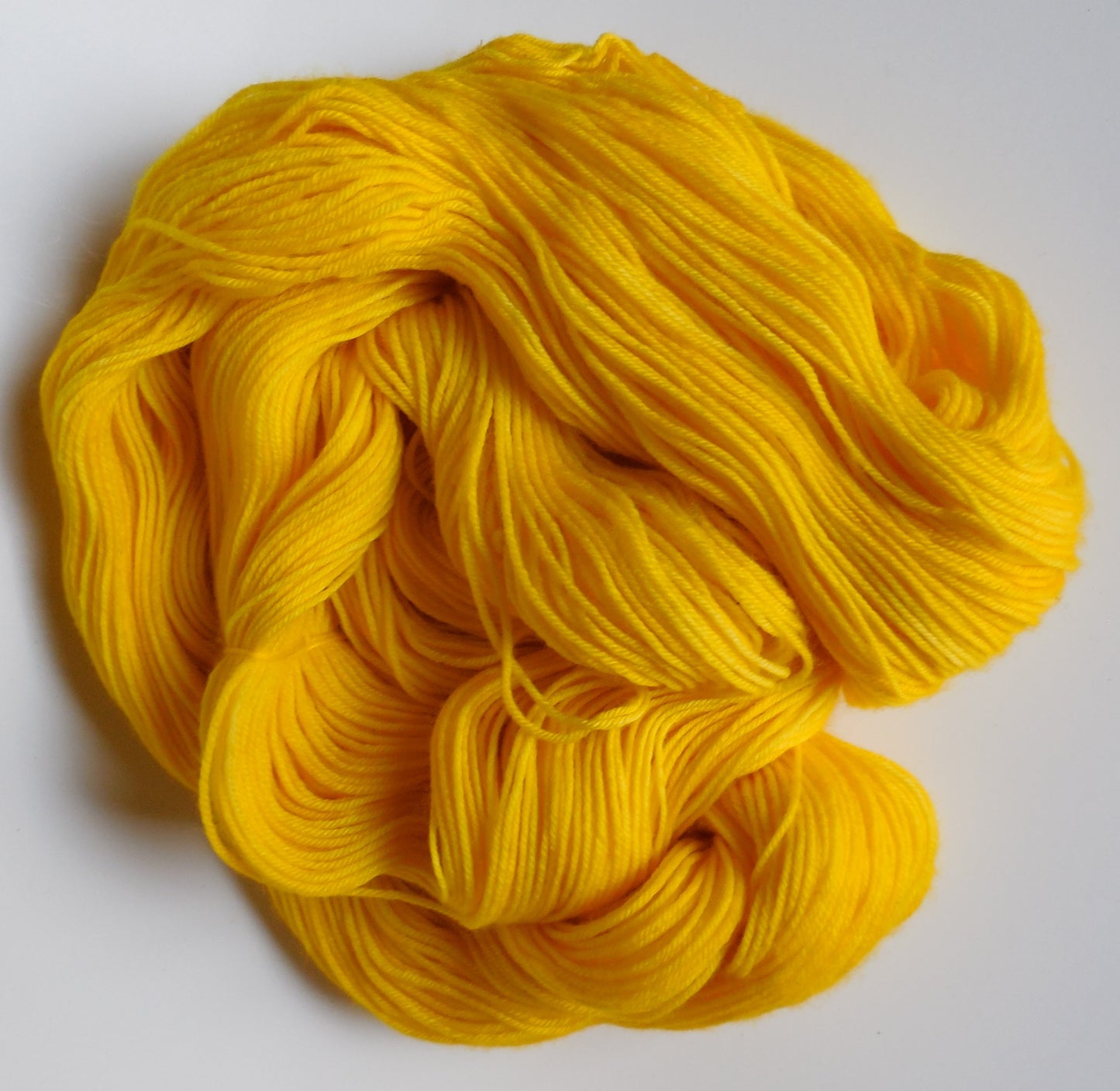 Sunshine Yellow Wool Sock Yarn