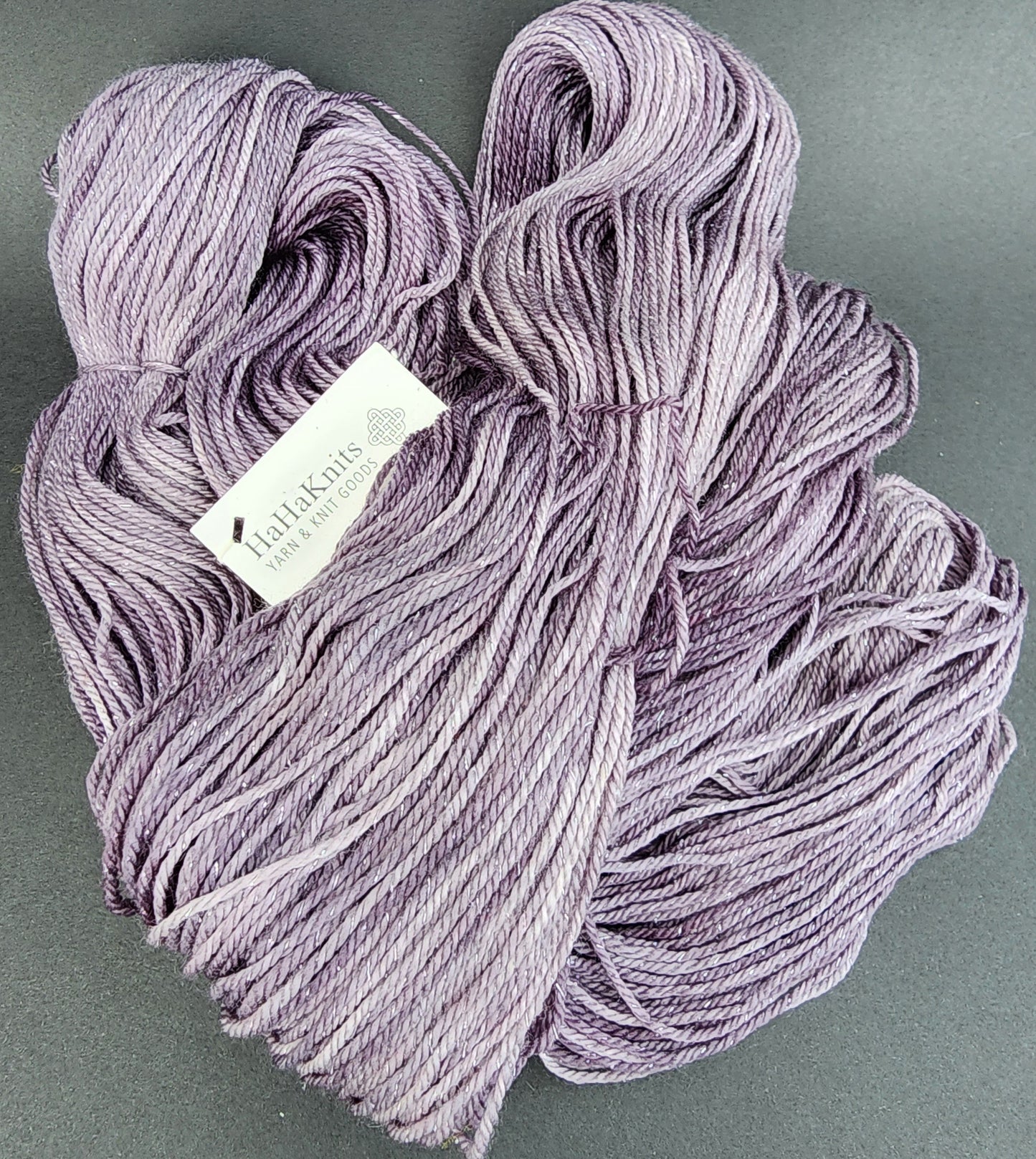 Sparkling Grey Hand Dyed Wool Yarn