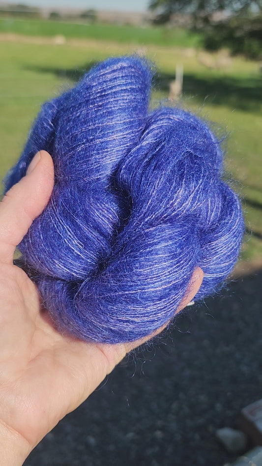 Periwinkle Mohair & Silk Yarn