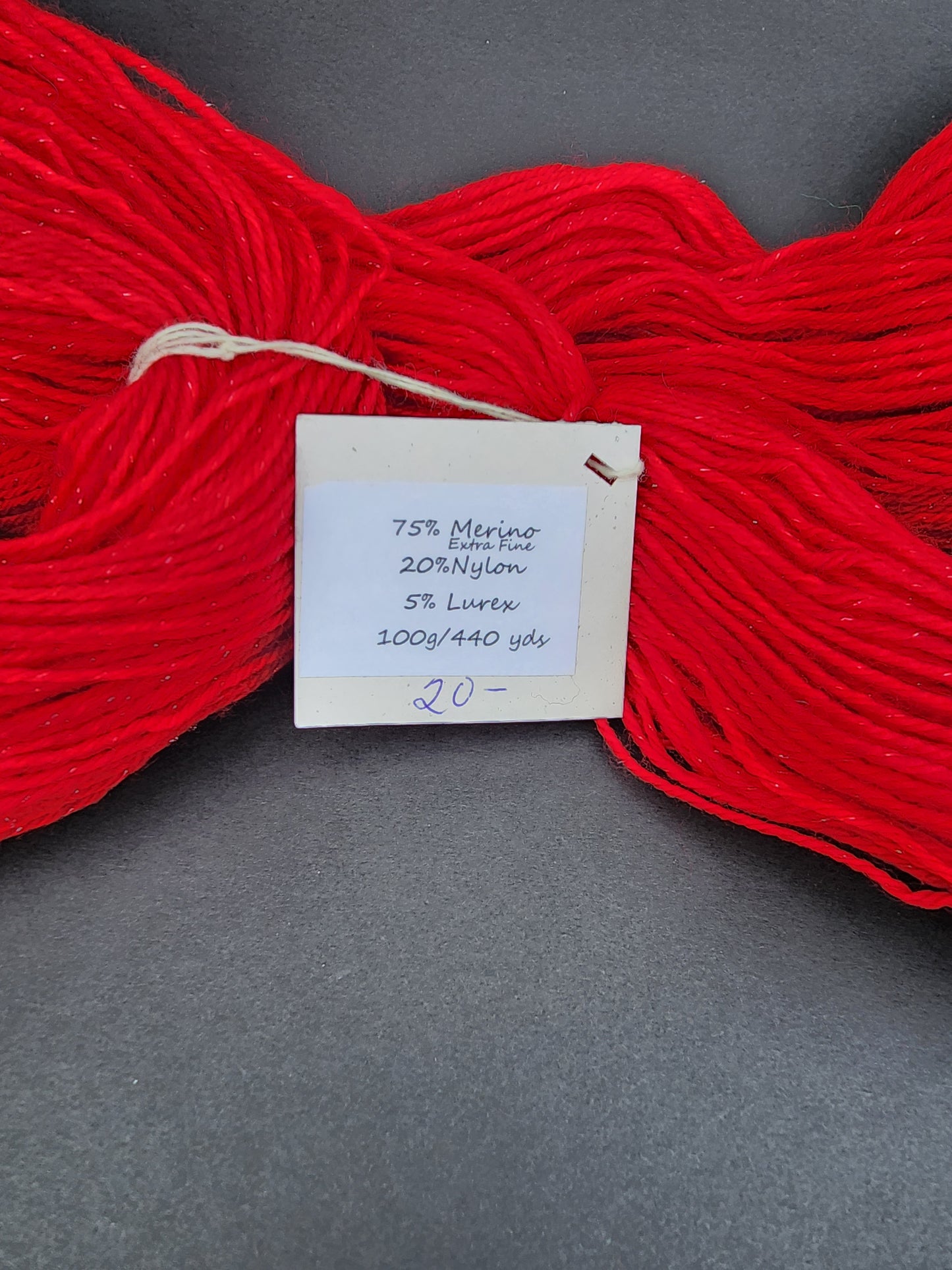 Sparkling Red Hand Dyed Yarn