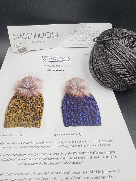 Serpensortia Hat Pattern Knit Kit