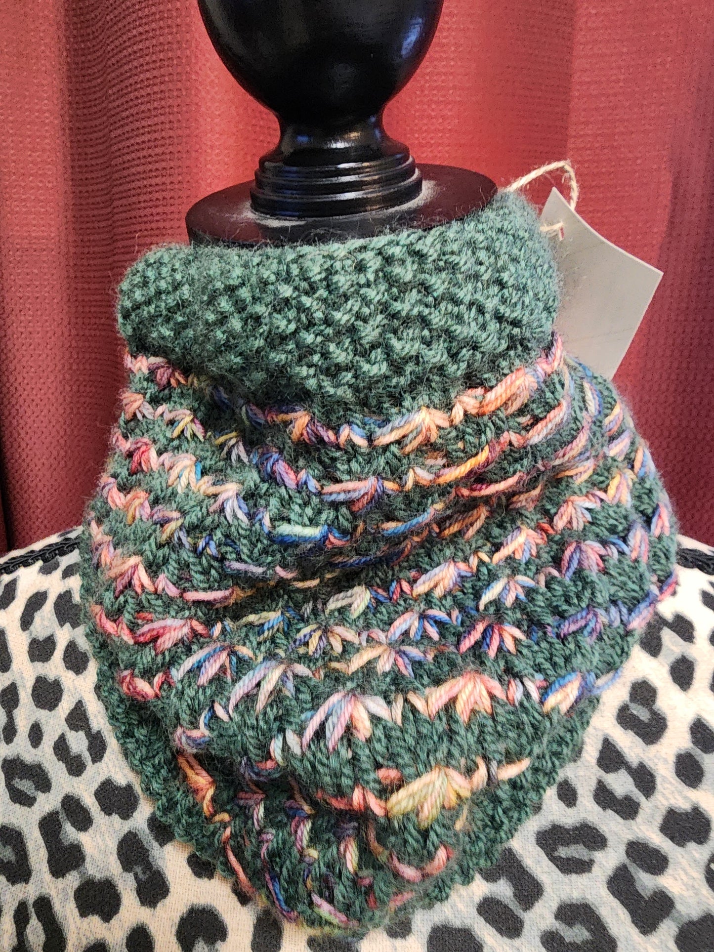 Cowl Star Stitch Knit Wool Acrylic Yarn