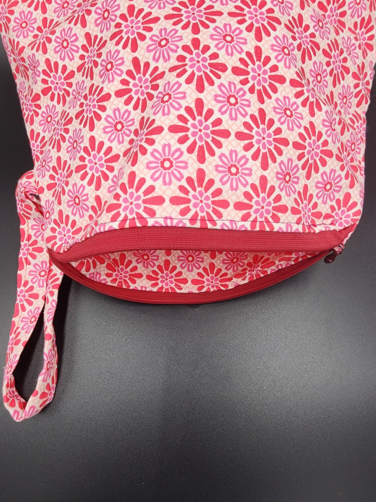 Floral Motif Project Bag 7" Zipper