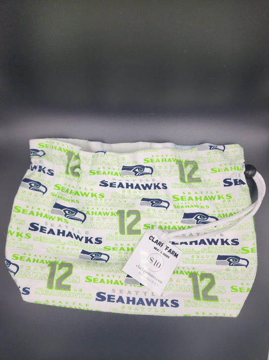 Seahawks Fabric Drawstring Bag 13"x9"