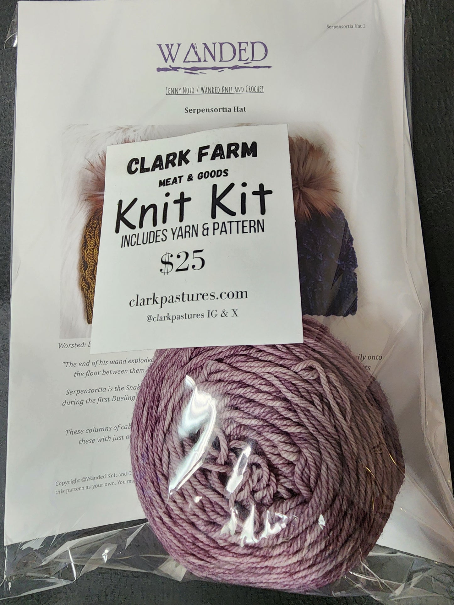 Serpensortia Hat Pattern Knit Kit