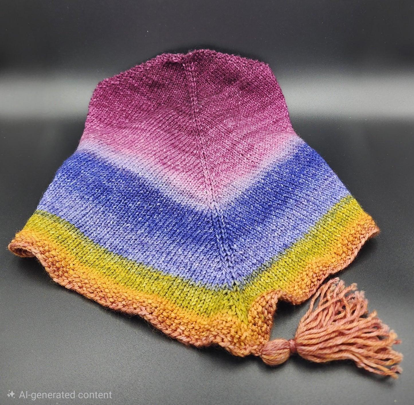 Tasseled Cowl In Custom Yarn