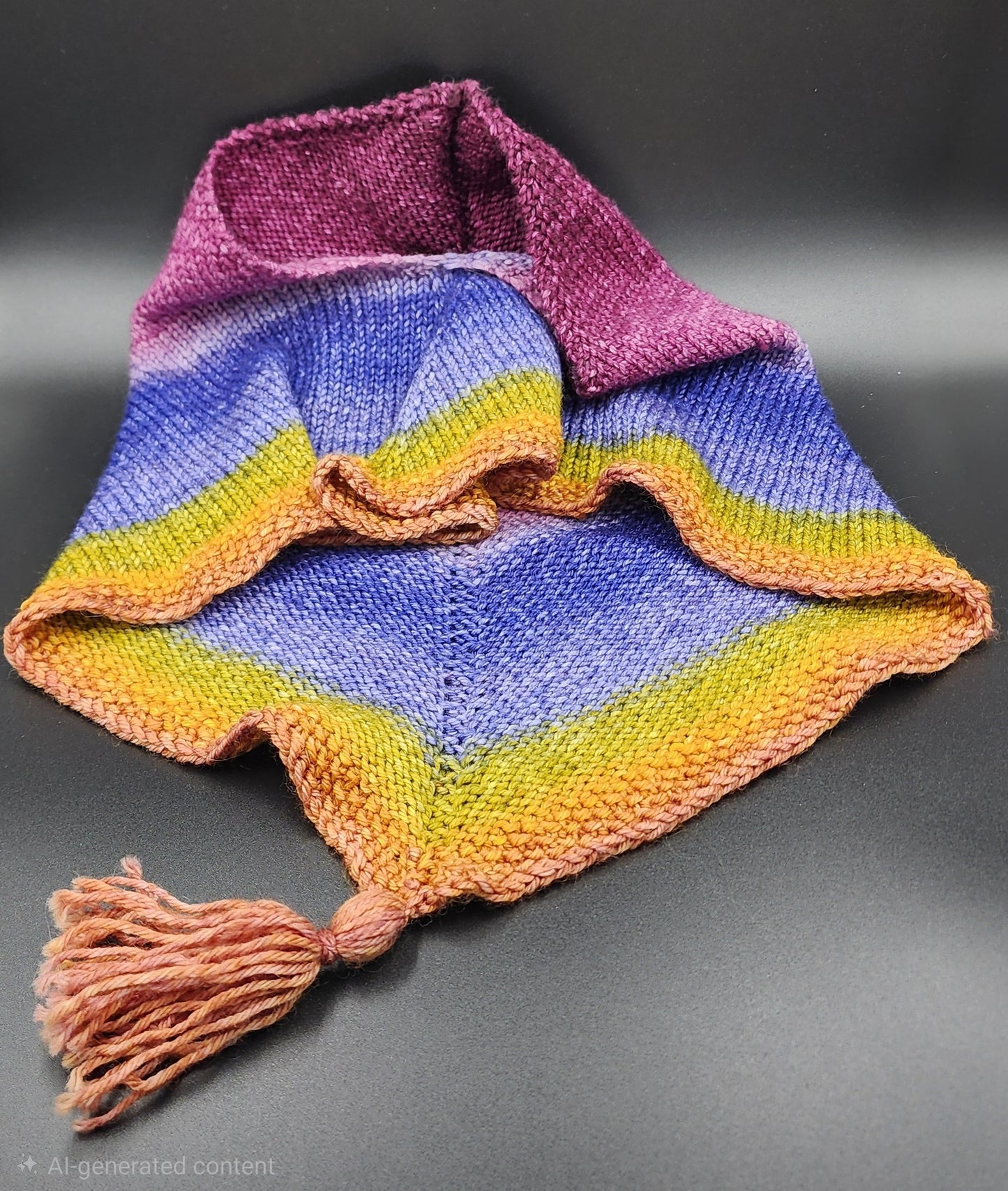 Tasseled Cowl In Custom Yarn