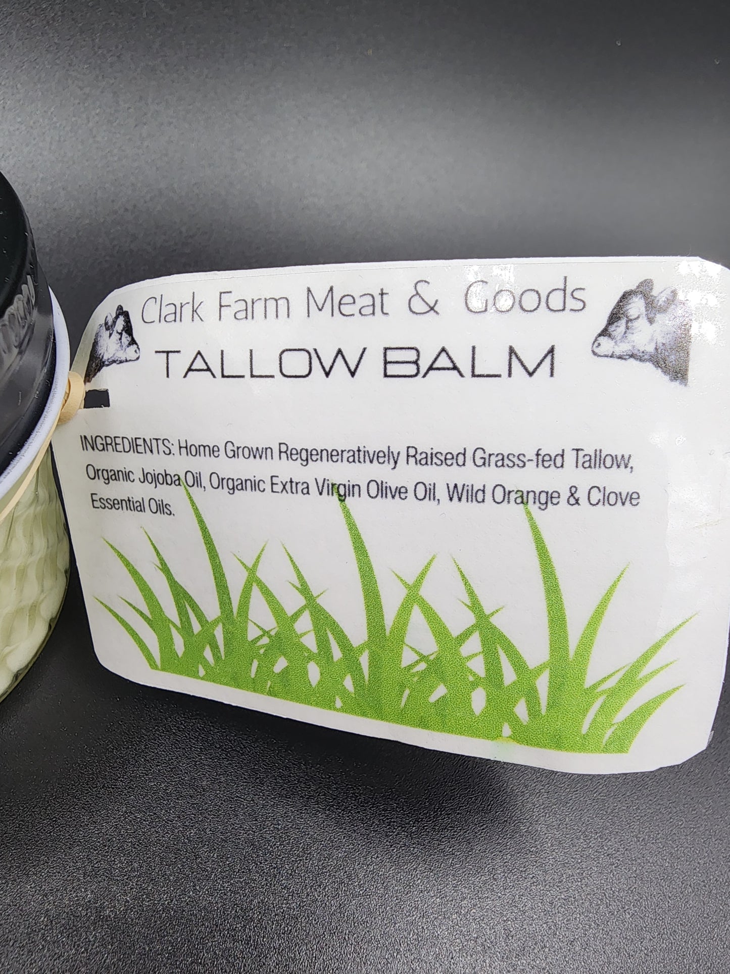 Grass-Fed Whipped Tallow Balm Wild Orange & Clove Scent 2 OZ