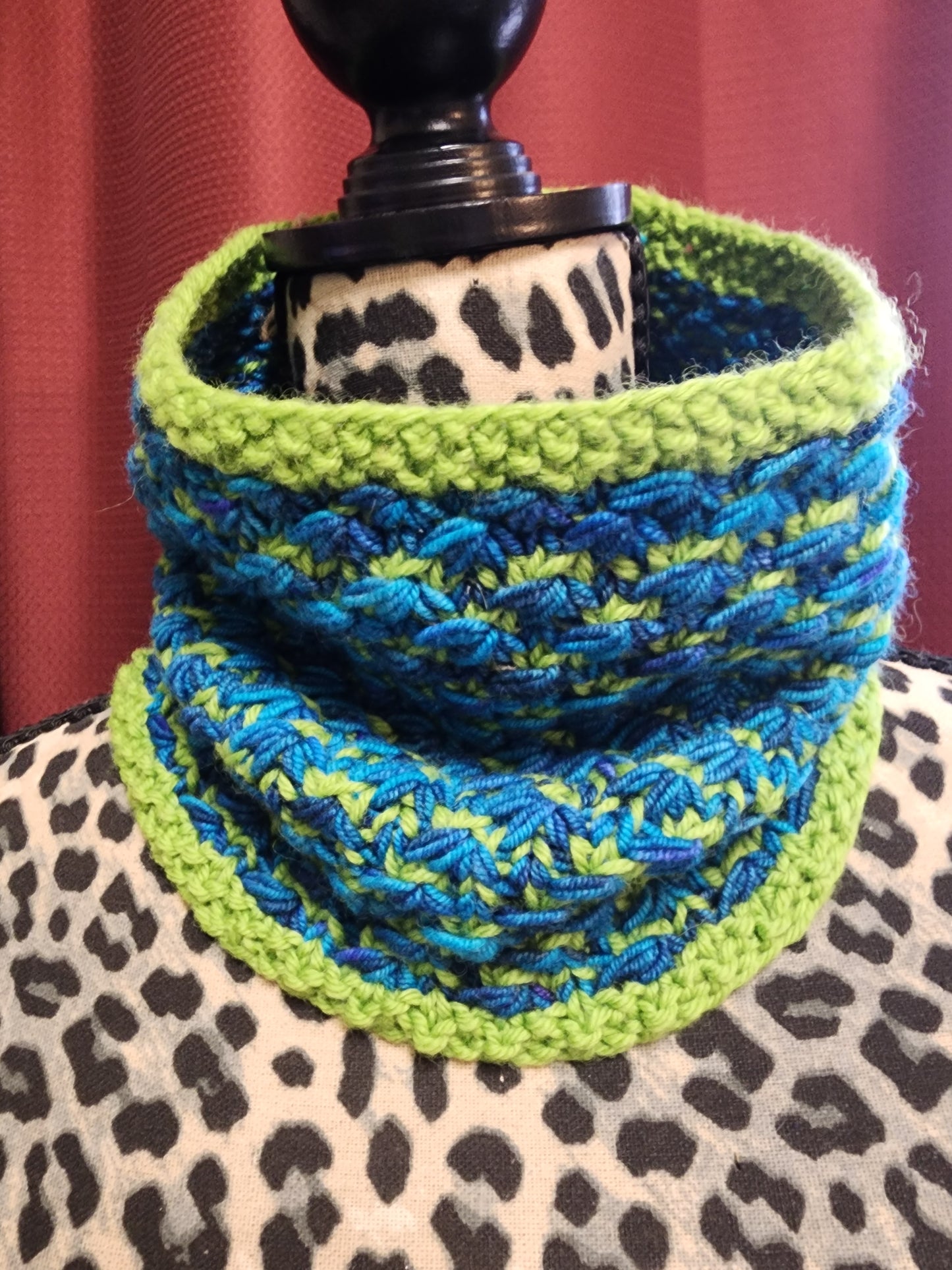 Cowl Star Stitch Knit Wool Yarn