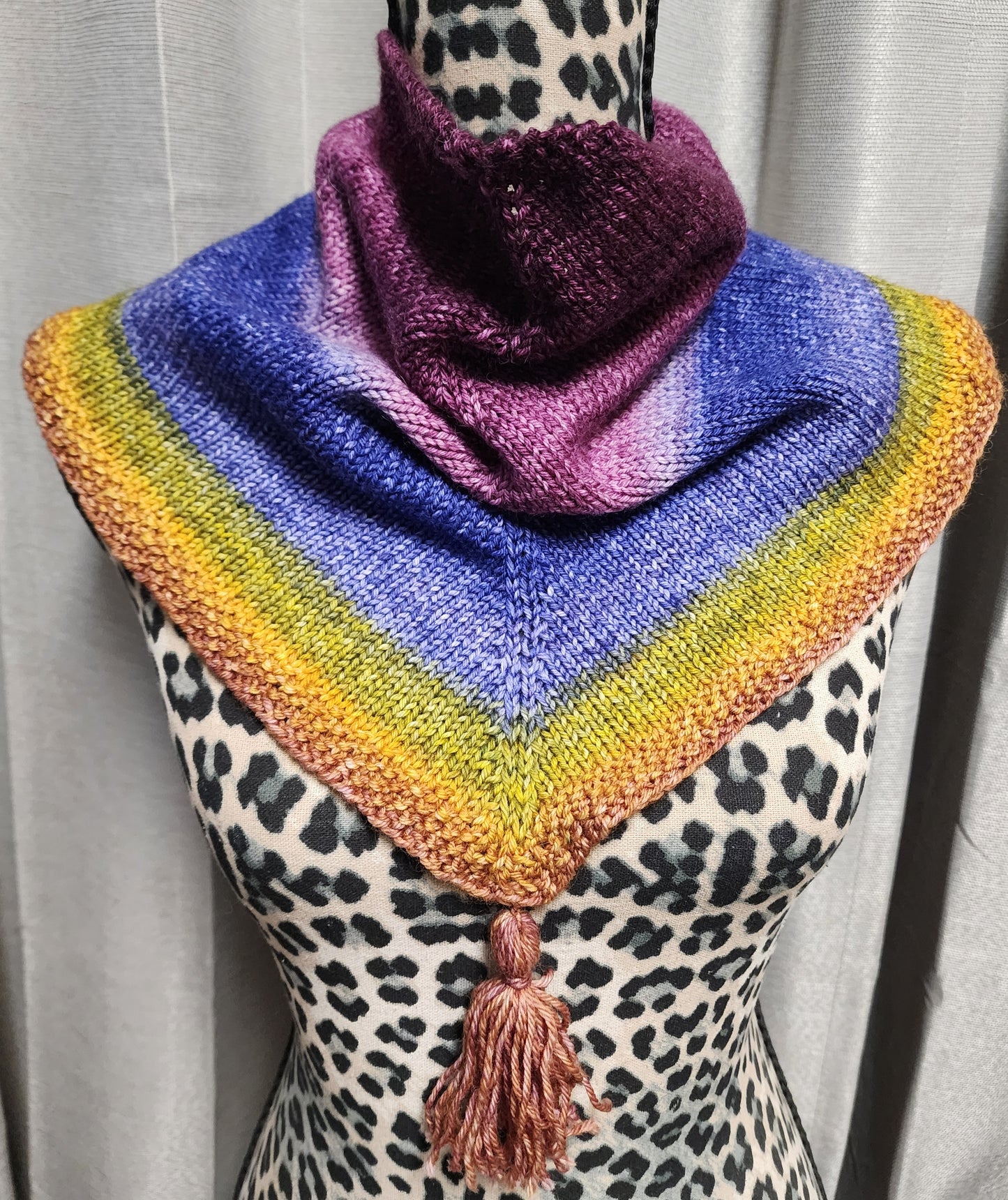 Tasseled Cowl In Custom Yarn