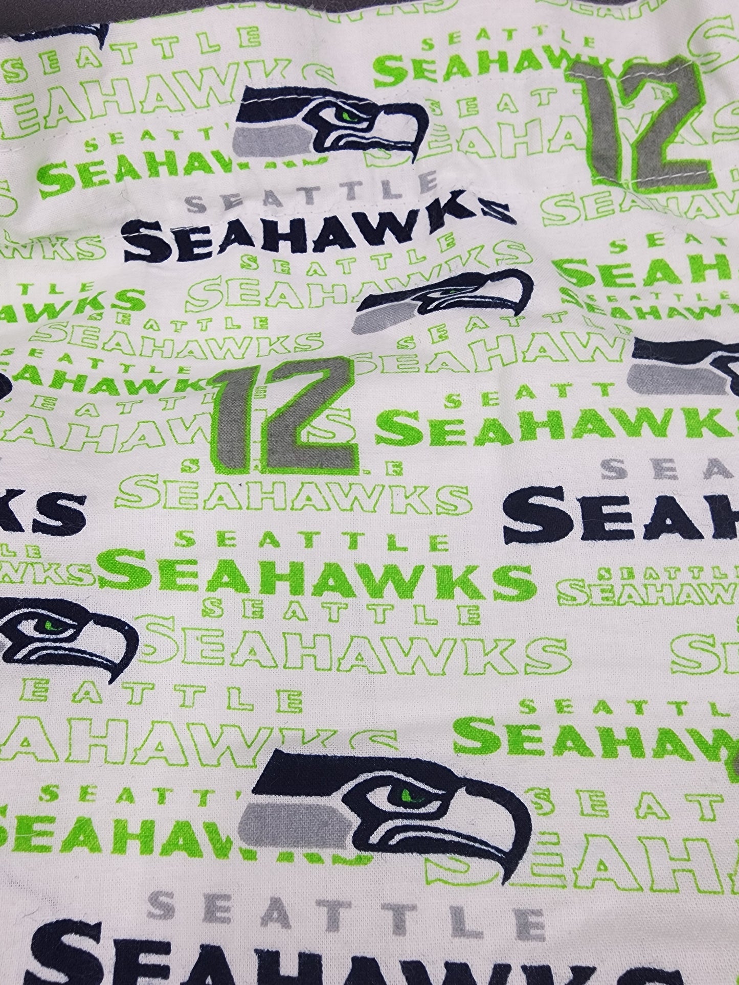 Seahawks Fabric Drawstring Bag 13"x9"
