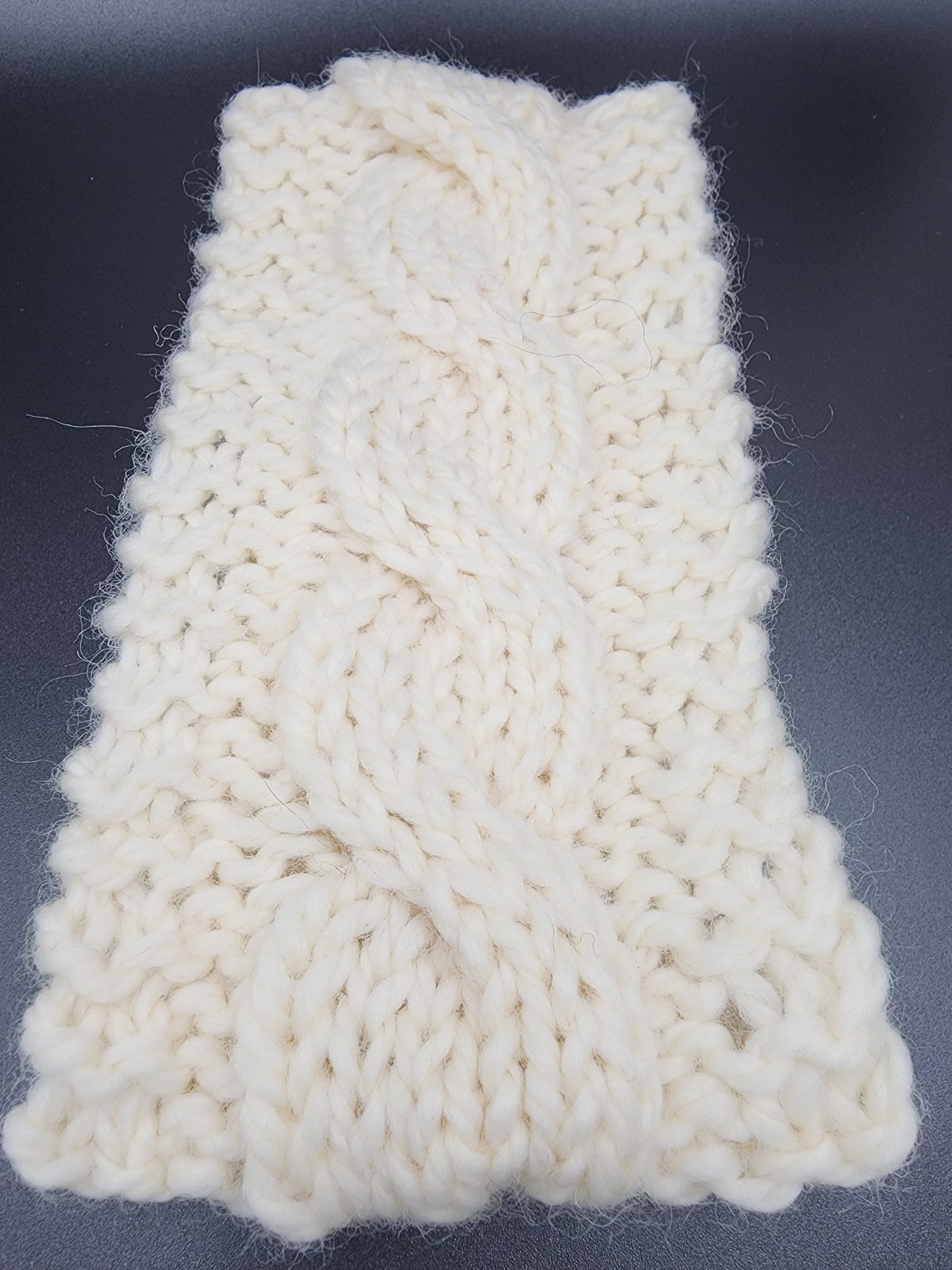 Chunky Knit Cable Wool Headband Adult Size